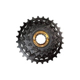 SunRace MFM2A 5-speed freewheel with fluid drive technology for smooth shifting, showcasing the metal gear teeth and branding.