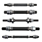 Gusset Components Huka Axle Kit for 2004+ bikes, includes sealed hub replacement parts and axle components.