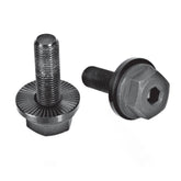 Halo MXR BMX hub axle bolts with Cro-Moly washers, shown as durable metal components for bike hub replacement.