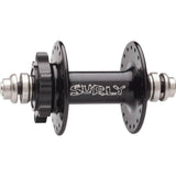 Surly Ultra New Disc Hub for bikes, featuring durable construction and quick release conversion, shown in a close-up image.