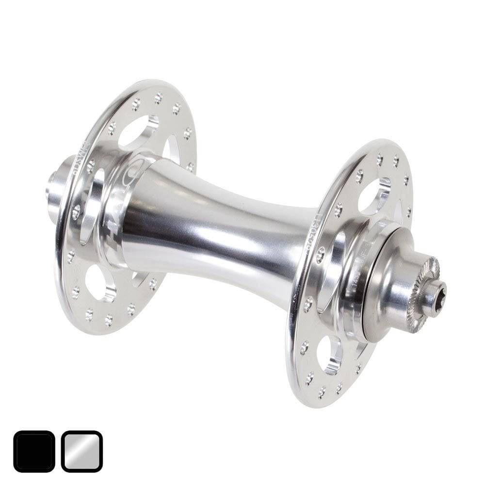 Halo Ro Front Hub 32H quick-release alloy axle with 6-drive system for road bikes, showing the hub and quick-release lever.