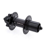 Halo Combat Disc hub with CNC machined alloy body, 36 holes, 6-bolt quick release axle, for bicycle wheel components.