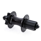 Halo Spin Doctor MTB disc hub with sealed bearings and wide flanges for XC trail bikes, showing the hub's detailed design and branding.