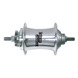 Sturmey Archer SX-RK3 3-speed gear hub for disc brake bikes with wide hubshell, showcasing the component's detailed build.
