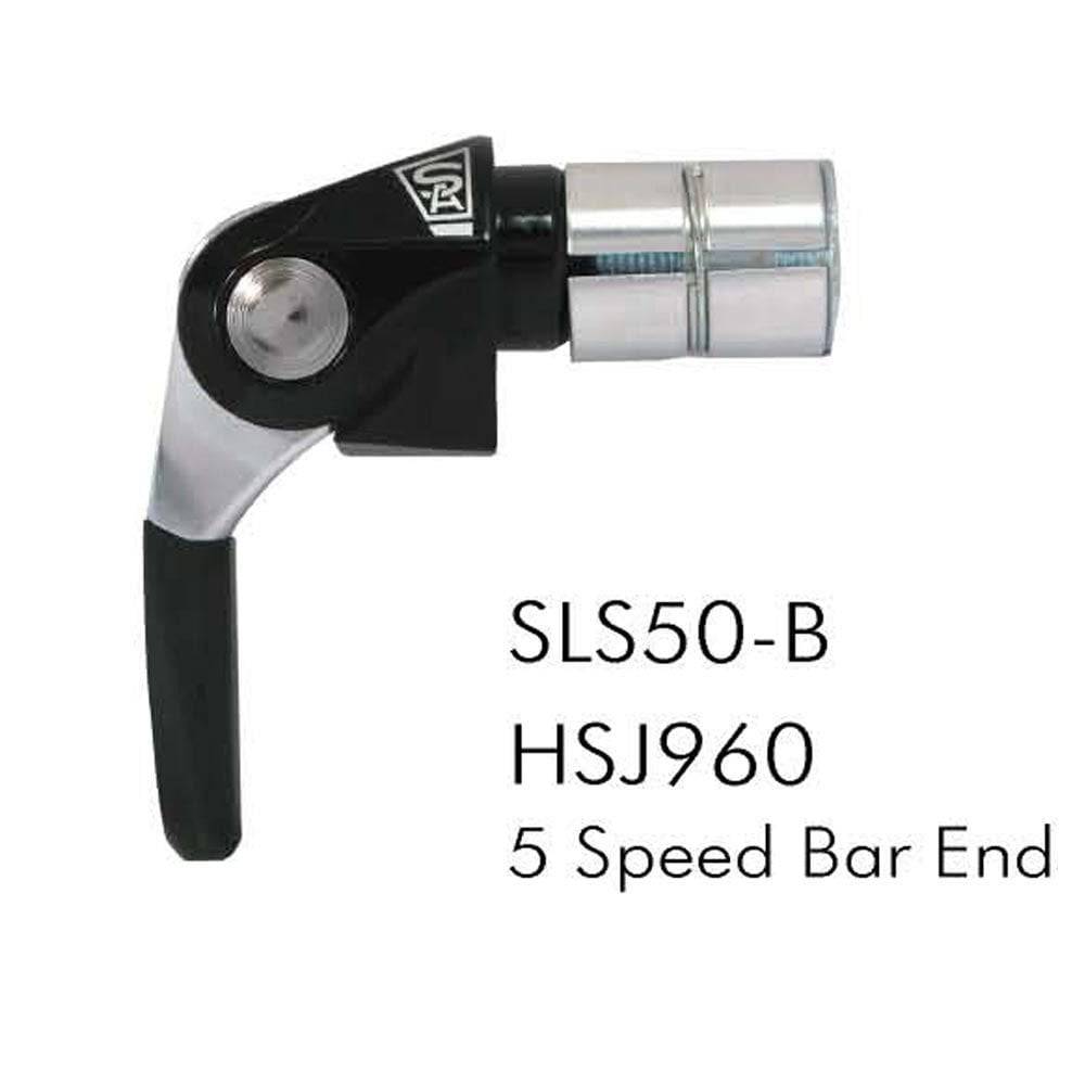Sturmey Archer 3-speed shifter hub spare for bar end and down tube mounts, showing detailed mechanical components.