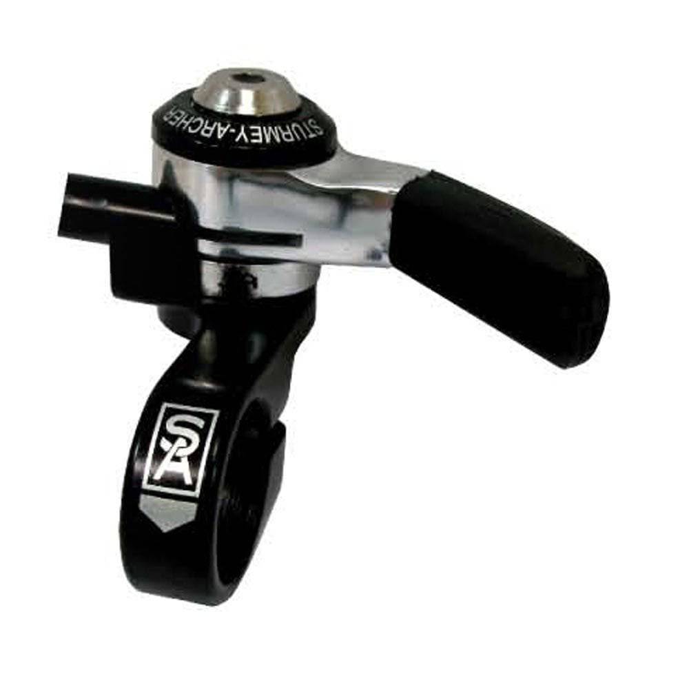 Sturmey Archer 3-speed and 5-speed shifter hub spare parts with thumb shifters for bicycle gear shifting components.
