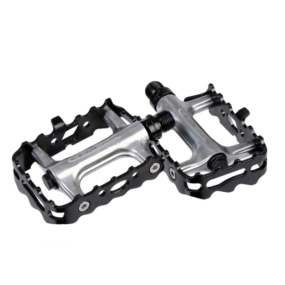 Genetic Pro MTB SB flat pedal for cross-country riding with sealed bearings, featuring durable metal construction and textured grip surfaces.
