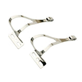 Genetic single strap toe clip for cycling pedals, lightweight bike pedal component, designed for secure foot engagement.
