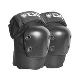 TSG All Ground elbow protection pads with adjustable straps, black and padded for rider safety and comfort.