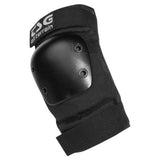 TSG All Terrain Elbow Protection Pads for skateboarding and outdoor sports, padded black protective gear with adjustable straps.