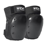 TSG All Terrain knee pads with adjustable straps for skateboarding and street skating protection, featuring durable padding and straps