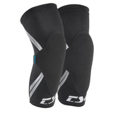 TSG Dermis Pro A knee sleeve for BMX racing and enduro riding, showing black protective compression gear on a rider's knee.