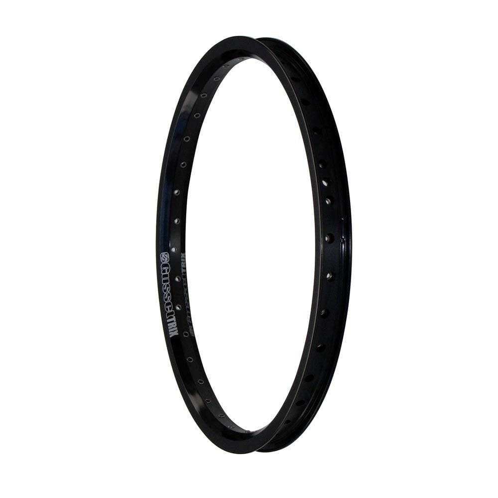 Gusset Components Trix lightweight double wall alloy bike rims with 32-48 spokes, suitable for mountain or road cycling.