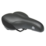 Passport Upper Class Gents Saddle with gel padding and shock absorption for cycling, shown from a side angle.