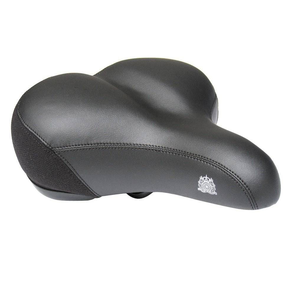 Passport Upper Class Ladies Saddle with Squidge-tech gel padding and elastomer springs, designed for comfortable cycling.