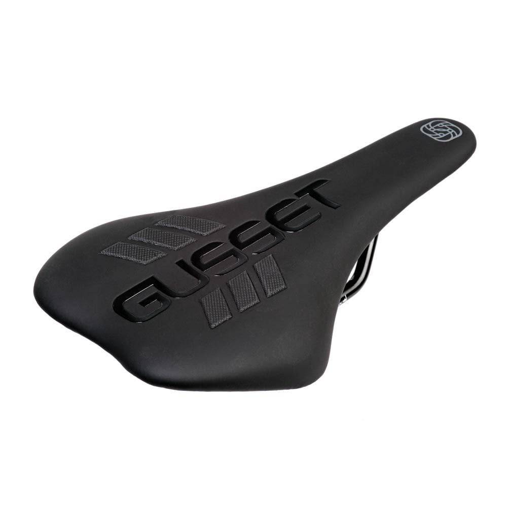 Gusset Components S2 Sm Junior saddle with anti-slide grip for performance cycling, designed for young riders.