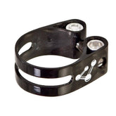 Genetic Carbon SL Superlight seat clamp for road bikes, 31.8mm or 34.9mm, lightweight bike component with sleek black finish.