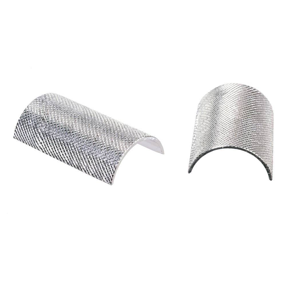Redshift Sports handlebar shims for 25.4mm and 26.0mm to 31.8mm stem clamp adapter on bike handlebars.