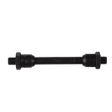 Weldtite axle for bike hub replacement, compatible with front and rear bike hubs, durable bike component spare part