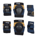 TSG Basic Padset for kids with knee, elbow, and wrist guards, protective sports gear for children.