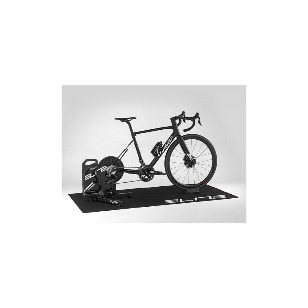Elite Training folding mat for indoor cycling, providing floor protection and stability during workouts.