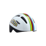 Lazer Bob+ toddler bike helmet with adjustable Kidfit system, ventilation holes, and colorful design for young children.