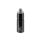 Elite Jet biodegradable MTB water bottle with high flow valve, durable eco-friendly cycling accessory, shown with cap and branding.