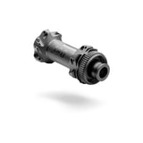 DT Swiss 180 straight pull front disc hub with Center-Lock, 100x12mm axle, 24 holes, black color, bike component.