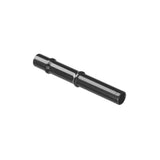DT Swiss aluminium rear axle, 130mm length with 15mm diameter and 38.85mm hub compatibility, for bicycle rear wheel hubs.