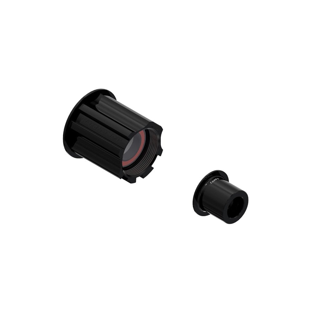 DT Swiss Ratchet EXP freehub conversion kit for Campagnolo road bikes, showing the 12mm freehub body and internal components.
