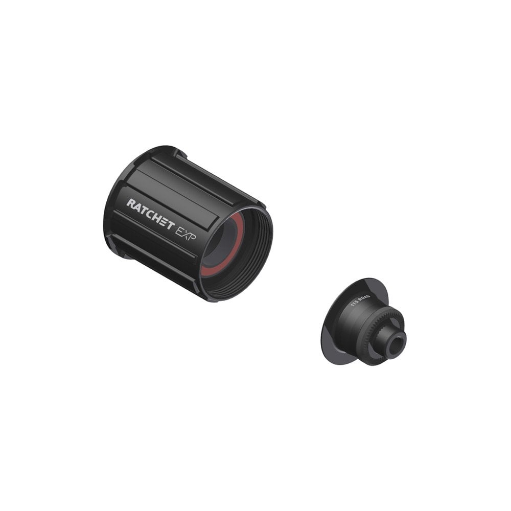 DT Swiss Ratchet EXP freehub conversion kit for Shimano 11-speed road bikes, compatible with 130/135mm QR wheel hubs.