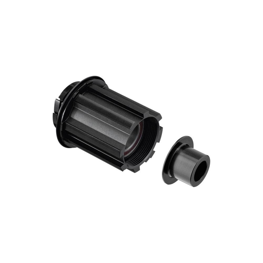 DT Swiss pawl freehub conversion kit for Campagnolo road 142/12mm hub, showing the components and precise assembly details.
