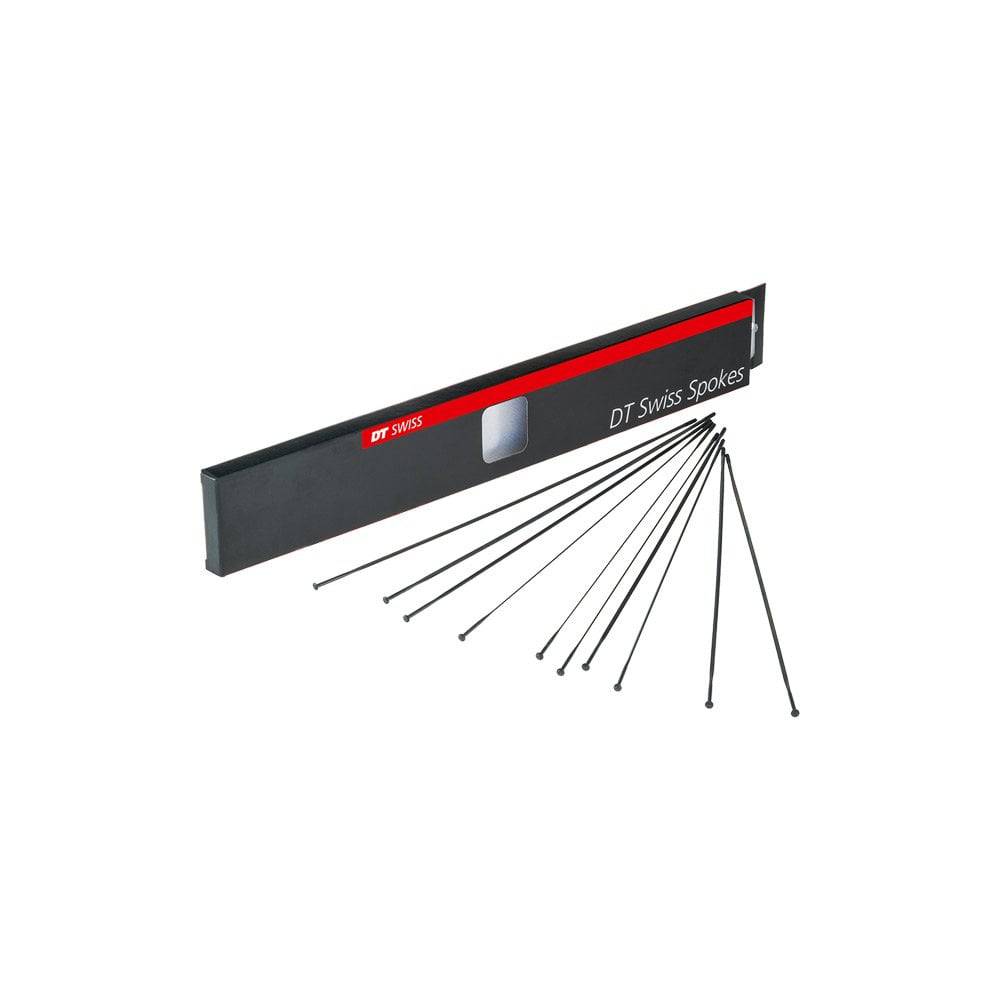 DT Swiss Aero Comp straight pull spokes box with 20 high-quality cycling spokes for wheel building and bike component upgrades.