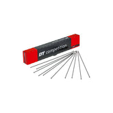 DT Swiss Competition Straight Pull box with 100 high-strength cycling spokes for bike wheel components.