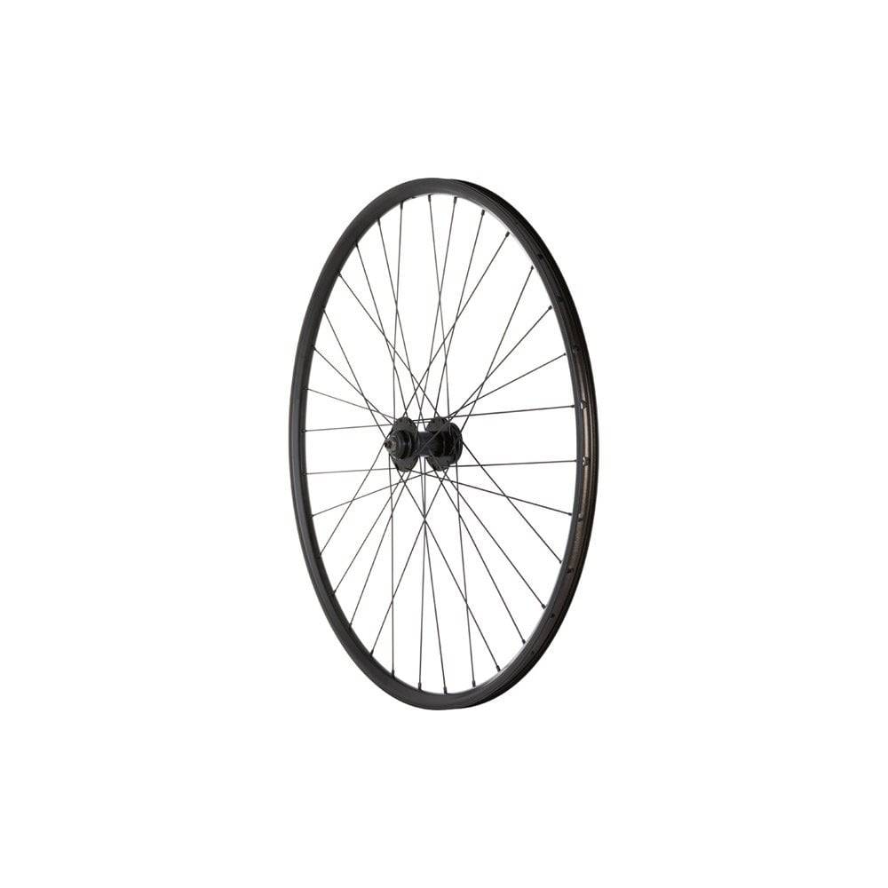 M Part Wheels MTB front disc quick release wheel, 29 inch 700c black 6-bolt mountain bike component with disc brake rotor.