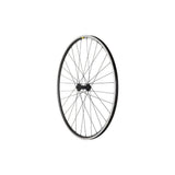 Black M Part Wheels Road front wheel with Shimano RS400 hub and Mavic CXP Elite rim, 700c size, for high-performance cycling.