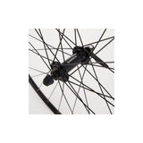Black M Part Wheels road front wheel with Shimano RS400 hub and Mavic CXP Elite rim, 700c size, suitable for cycling components.