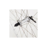 Silver M Part Wheels road front wheel with Shimano RS400 hub and Mavic Open Elite rim, 700c size, for cycling components.