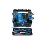 Park Tool AK-5 Advanced Mechanic Tool Kit with Big Blue Book for bike repair, including various tools and repair guide.