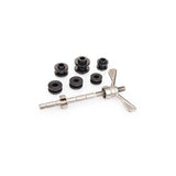 Park Tool BBP-1.2 bottom bracket bearing press set with 6 bushings for 68-150mm bicycle shell widths, workshop tooling.