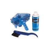 Park Tool CG-2.4 Chaingang Cleaning System workshop kit for bike drivetrain maintenance, includes brushes and cleaning tools.