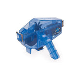Park Tool CM-5.3 Cyclone chain scrubber for multi-speed bikes and e-bikes, used in workshop for thorough chain cleaning.
