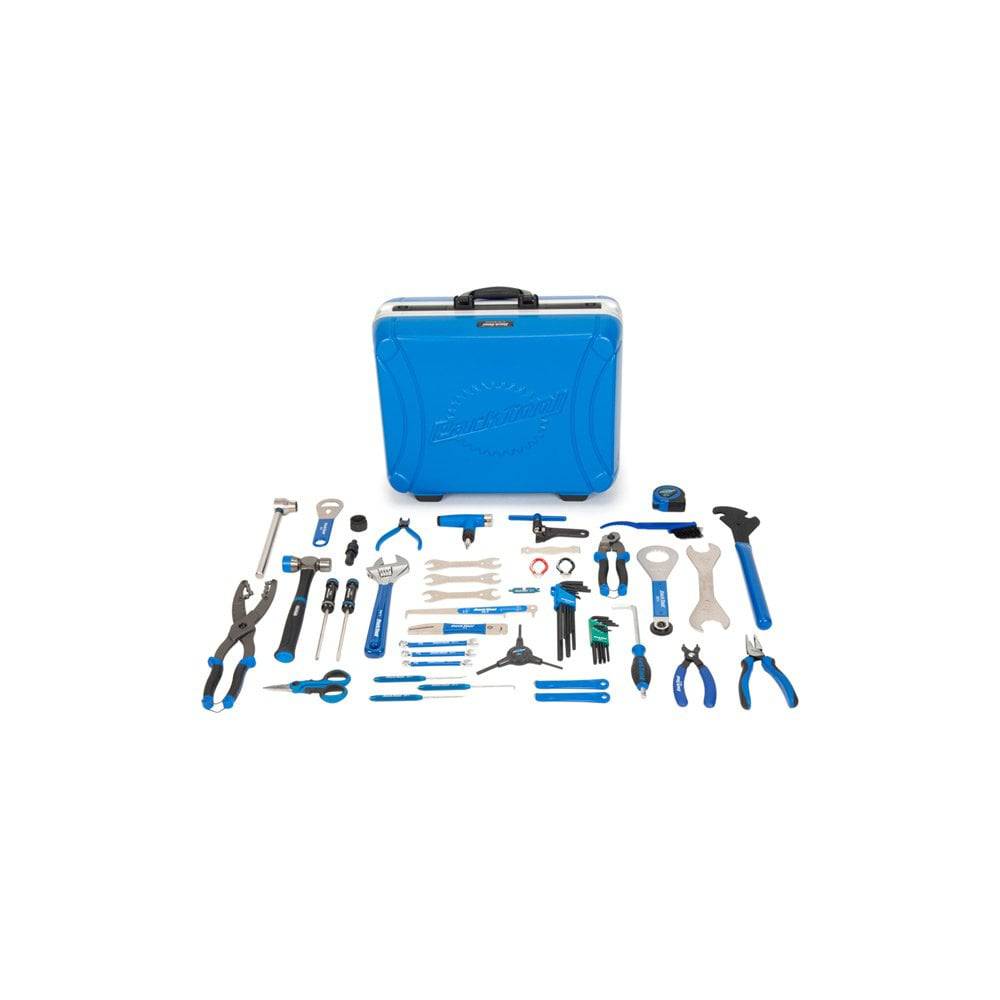 Park Tool EK-3 professional travel and event workshop tool kit with 56 premium tools for bicycle maintenance and repairs.