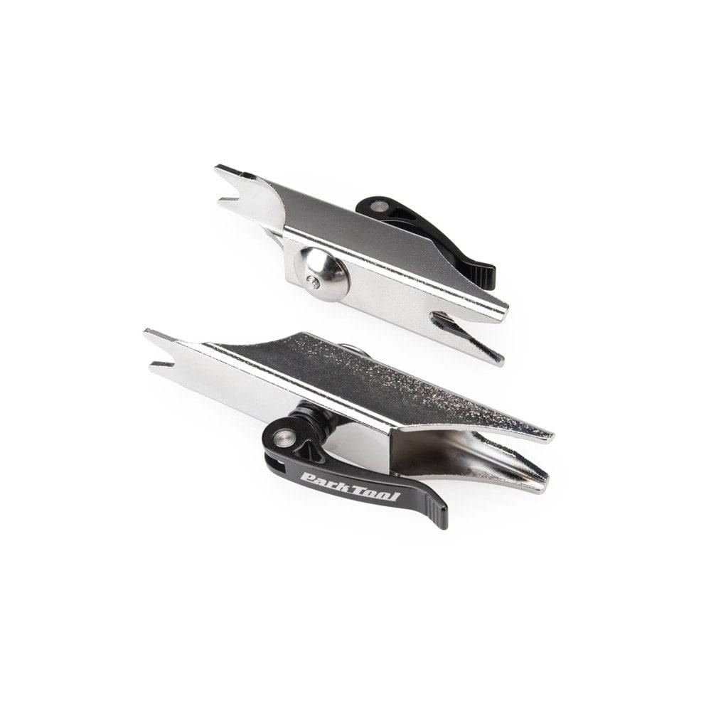 Park Tool TS-2EXT.3 upright extensions and thru-axle adapters for TS-2 truing stand, workshop bike maintenance tools