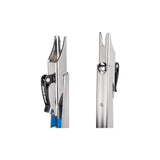 Park Tool TS-2EXT.3 upright extensions and thru-axle adapters for TS-2 truing stand, used in bike workshop maintenance.