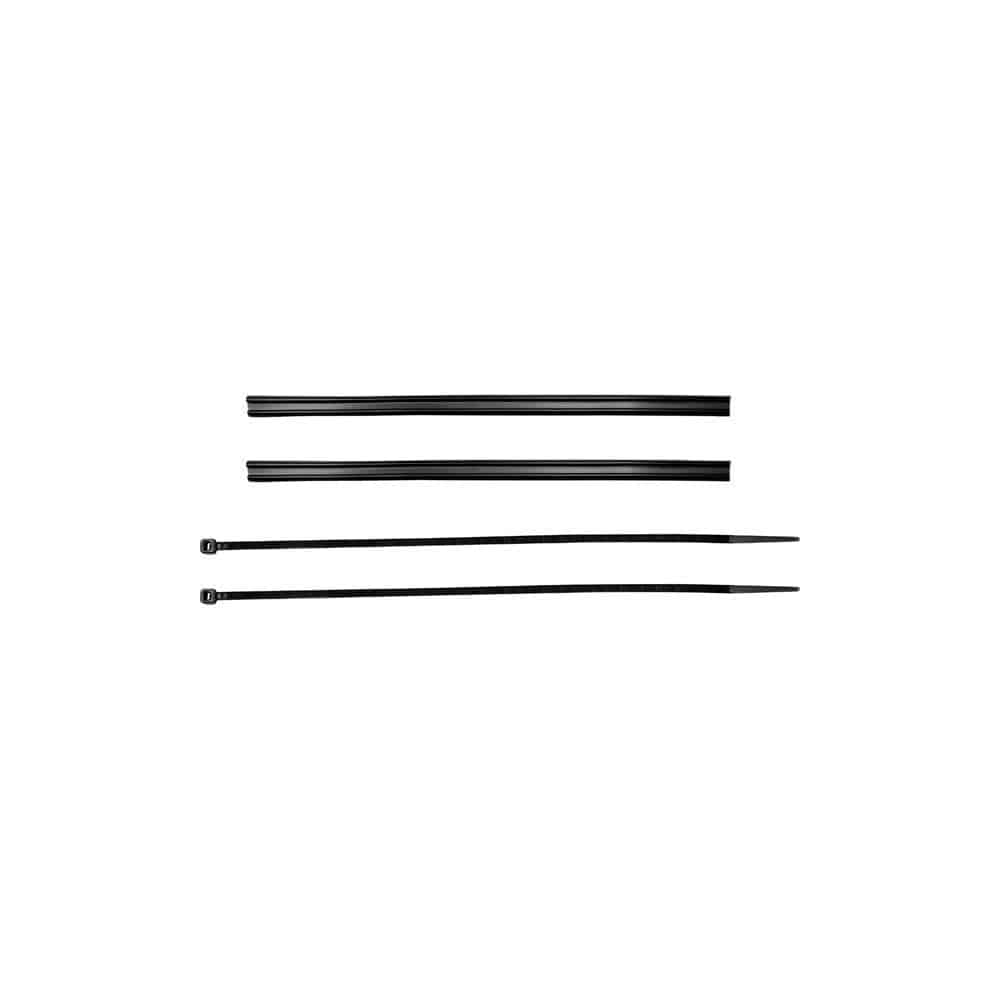Profile Design bike frame protection strip kit with cable tie channels, featuring durable plastic strips on a bike frame.
