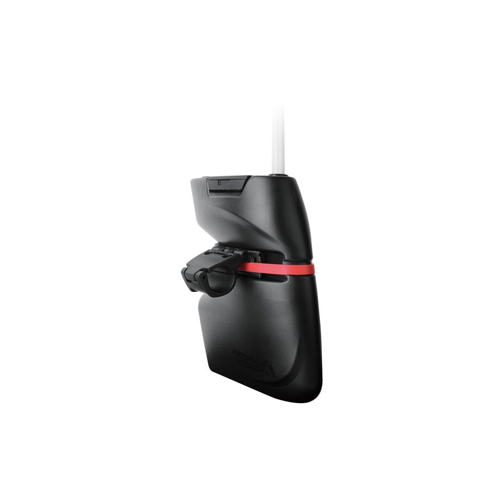 Profile Design HSF Aerodrink hydration system 880ml for aerobar cycling, showing the sleek water bottle with secure mounting.