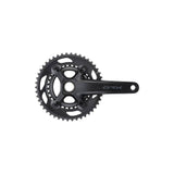 Shimano GRX FC-RX600 46/30T gravel bike double chainset with 165mm crank arms, 10-speed components, for gravel cycling.