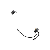 Shimano STEPS BT-E8035 e-bike battery mount without key, showing mounting cables and compact component design.