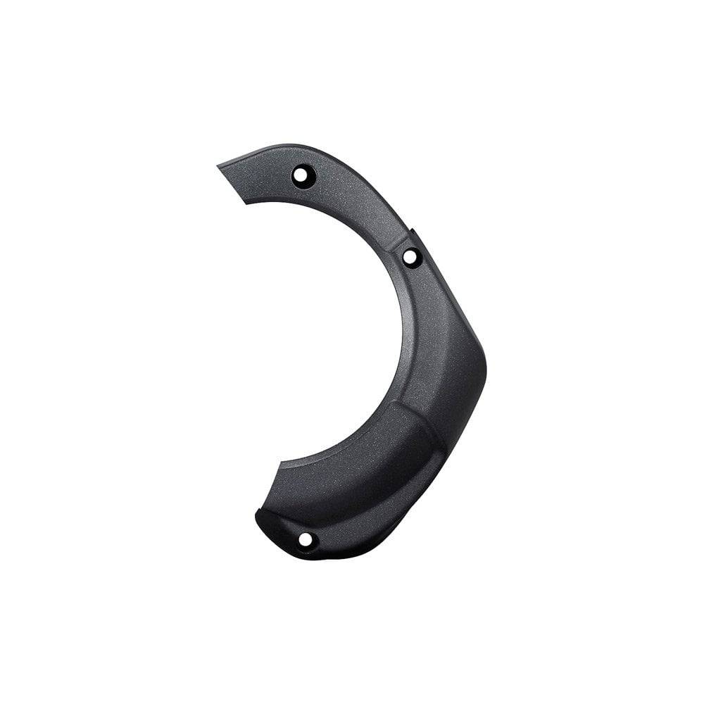 Shimano STEPS SM-DUE61 trekking drive unit cover with screws for e-bike components, shown on a bicycle.